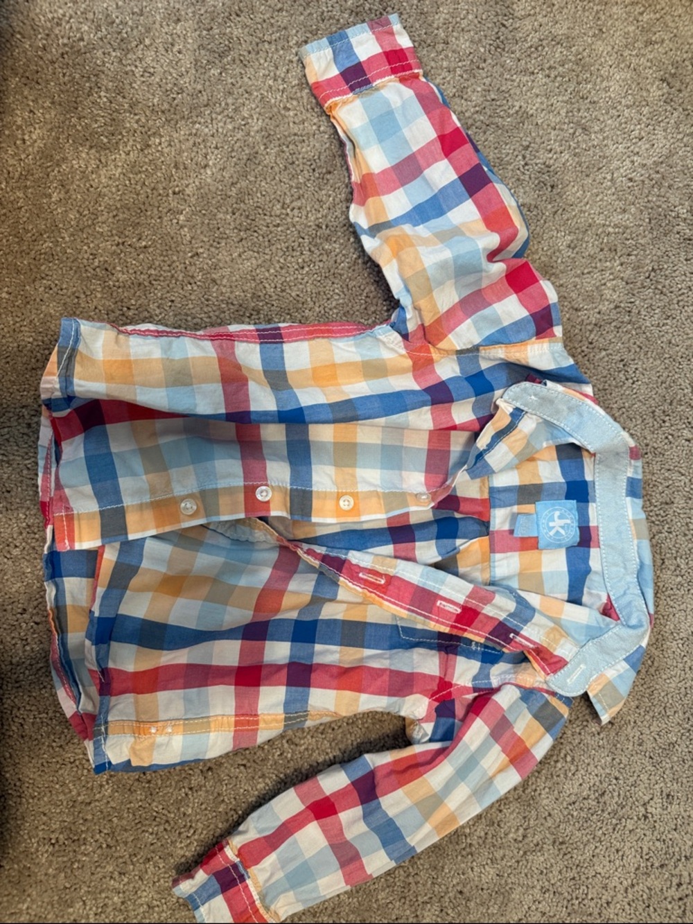 J. Khaki Kids Plaid Button-Down Shirt in Red, Blue & Yellow